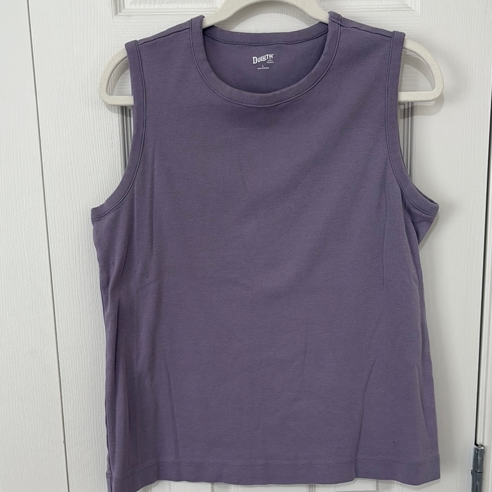 Duluth Trading Co Purple Muscle Tee Relaxed Fit